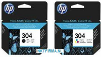 HP 304 zwart en kleur (origineel)